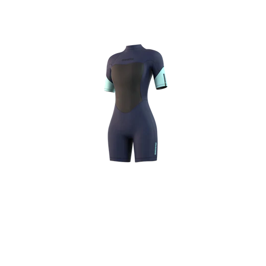 Mystic - Womens Brand 3/2mm Shorty Back Zip - Night Blue - 2024 Mystic