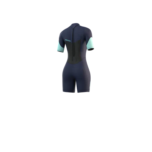 Mystic - Womens Brand 3/2mm Shorty Back Zip - Night Blue - 2024 Mystic