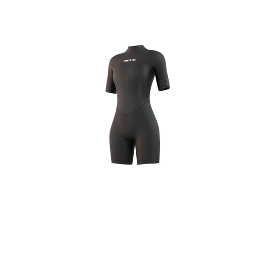 Mystic - Womens Brand 3/2mm Shorty Back Zip - Black - 2024 Mystic