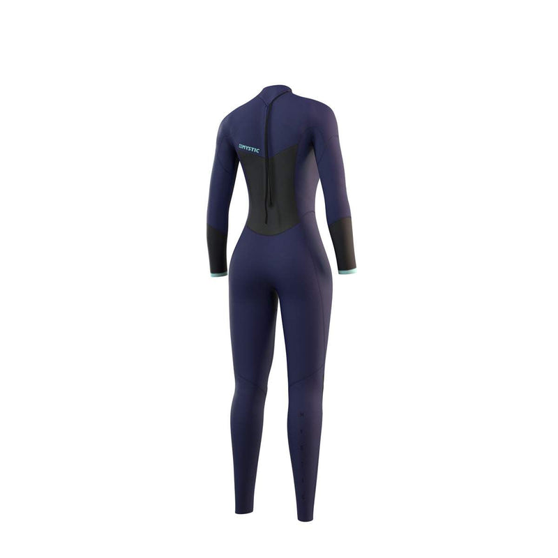 Womens Star 3/2mm Back Zip Wetsuit- Night Blue - 2024 Mystic