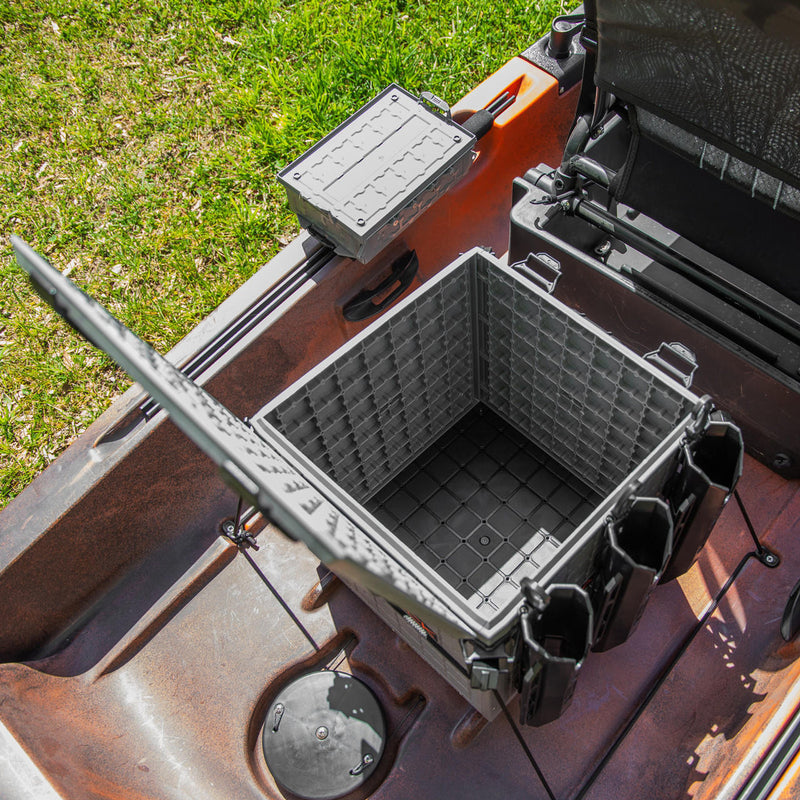 BlackPak Pro Kayak Fishing Crate - 13x13 - Battleship Grey YakAttack