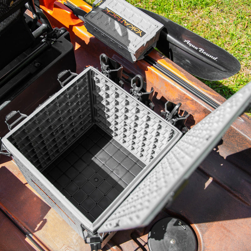 BlackPak Pro Kayak Fishing Crate - 13x13 - Battleship Grey YakAttack