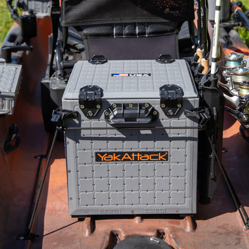 BlackPak Pro Kayak Fishing Crate - 13x13 - Battleship Grey YakAttack