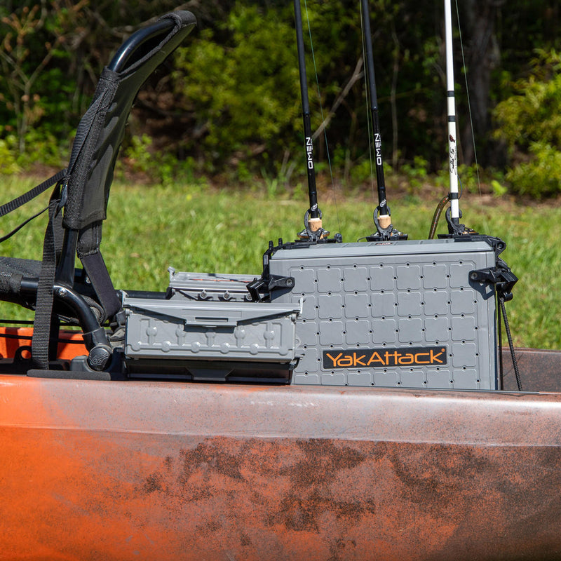 BlackPak Pro Kayak Fishing Crate - 13x13 - Battleship Grey YakAttack