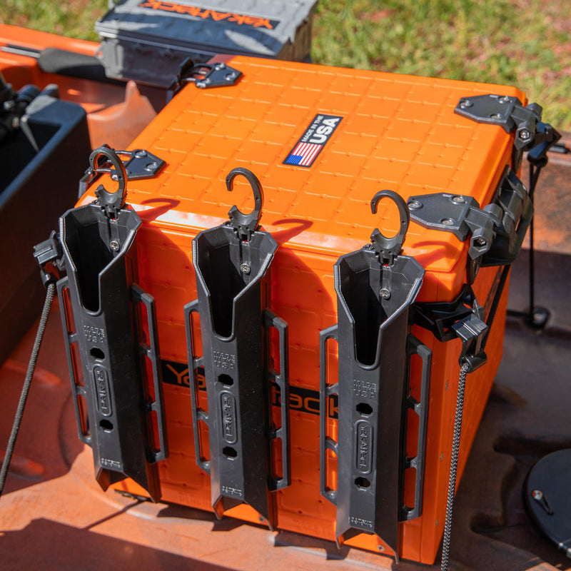 BlackPak Pro Kayak Fishing Crate - 13x13 - YakAttack Orange YakAttack