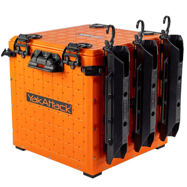 BlackPak Pro Kayak Fishing Crate - 13x13 - YakAttack Orange YakAttack