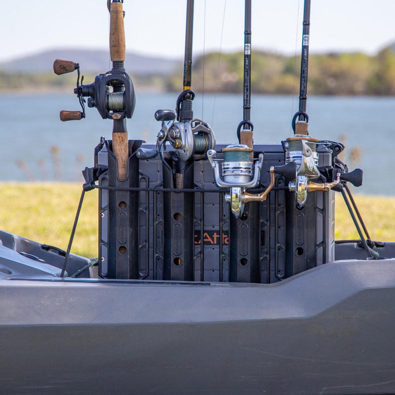 BlackPak Pro Kayak Fishing Crate - 13x16 - Battleship Grey YakAttack