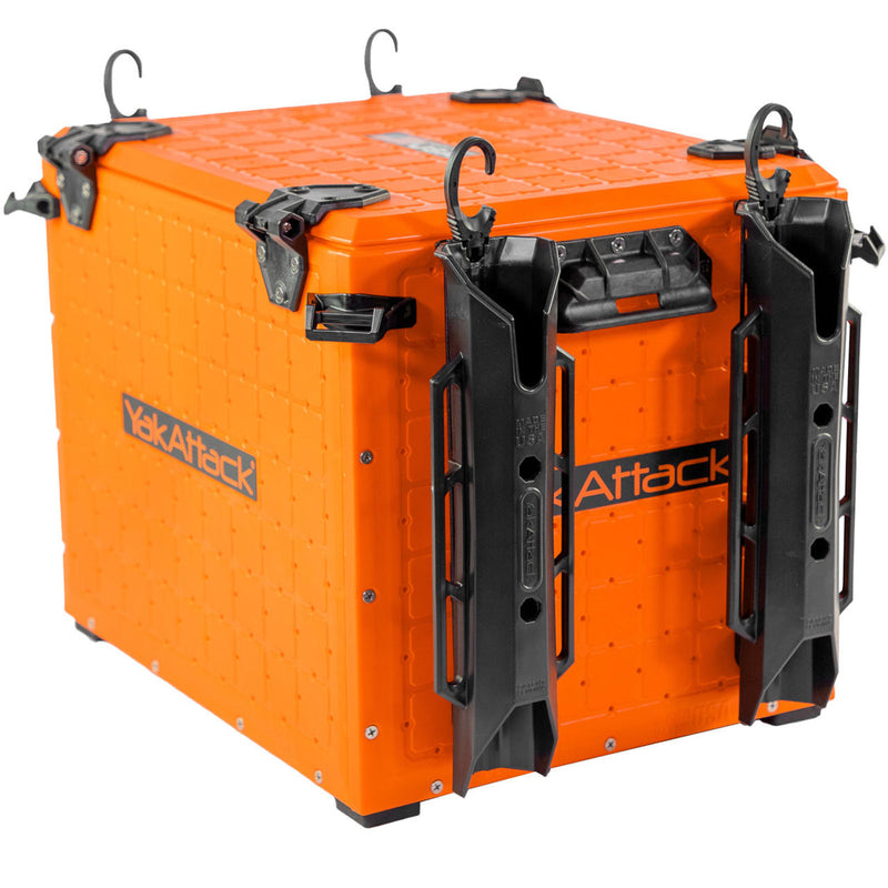 BlackPak Pro Kayak Fishing Crate - 13x16 - YakAttack Orange YakAttack