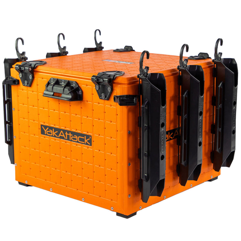 BlackPak Pro Kayak Fishing Crate - 16x16 - YakAttack Orange YakAttack