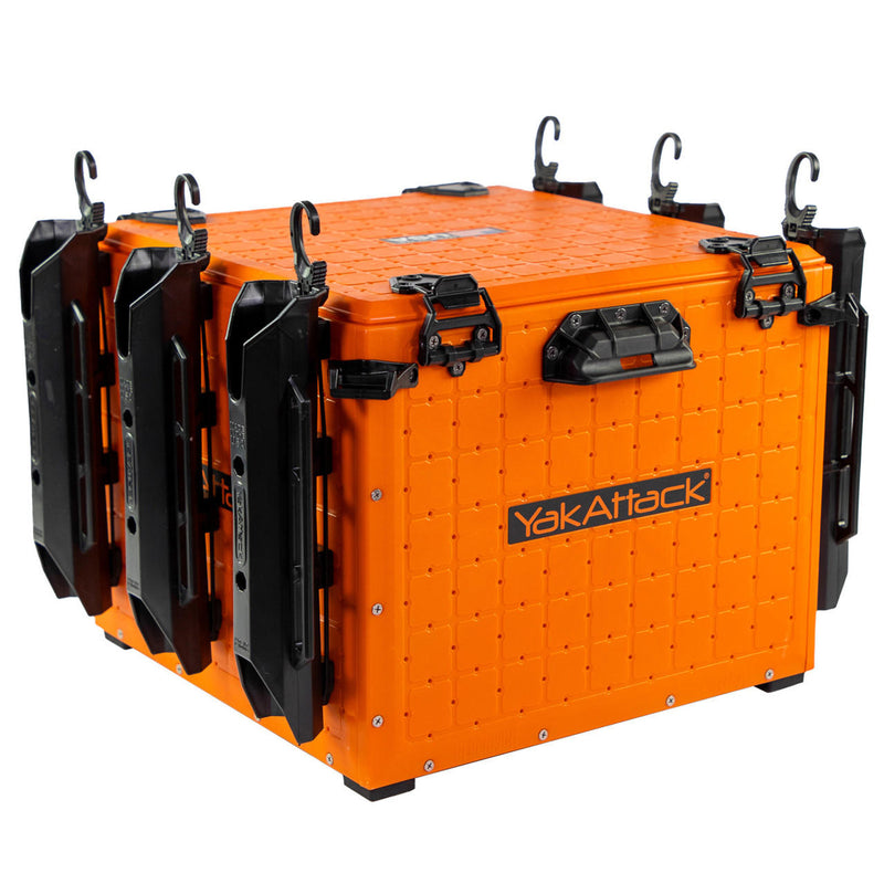 BlackPak Pro Kayak Fishing Crate - 16x16 - YakAttack Orange YakAttack