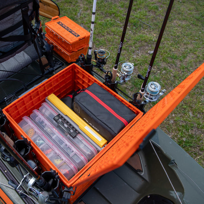 BlackPak Pro Kayak Fishing Crate - 16x16 - YakAttack Orange YakAttack