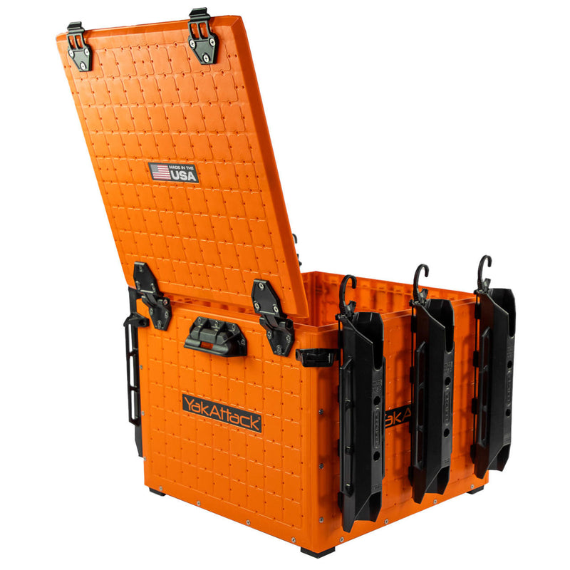 BlackPak Pro Kayak Fishing Crate - 16x16 - YakAttack Orange YakAttack