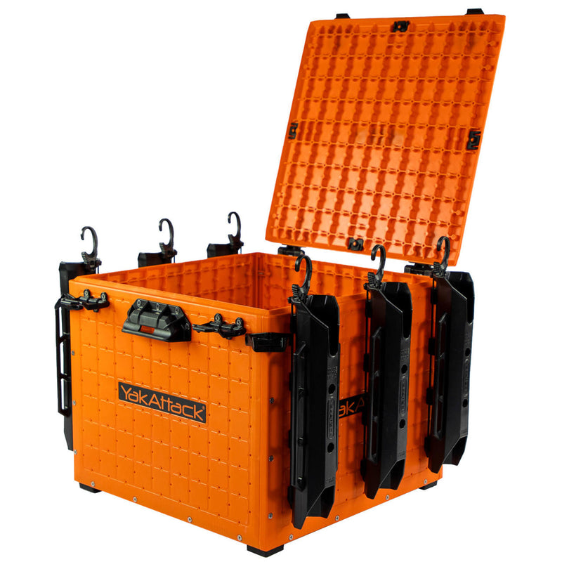 BlackPak Pro Kayak Fishing Crate - 16x16 - YakAttack Orange YakAttack