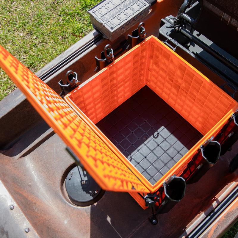 BlackPak Pro Kayak Fishing Crate - 16x16 - YakAttack Orange YakAttack