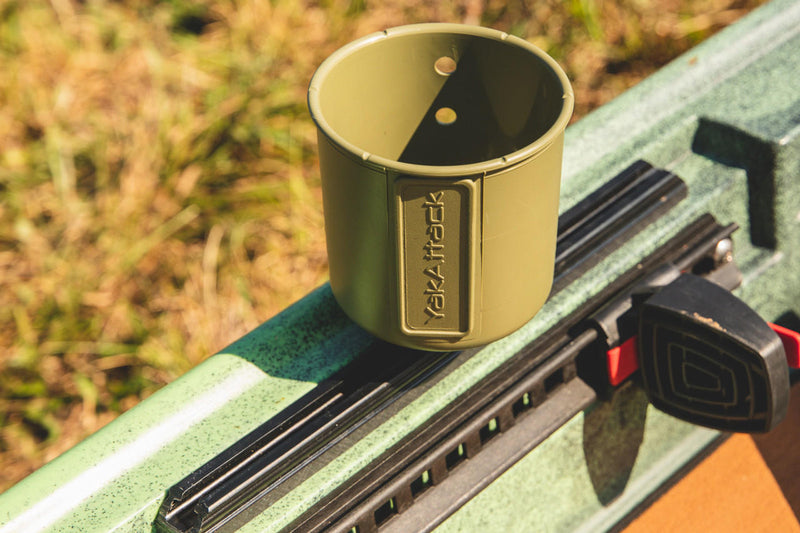 YakAttack - MultiMount Cup Holder - Olive Green | Paddle Outlet 2