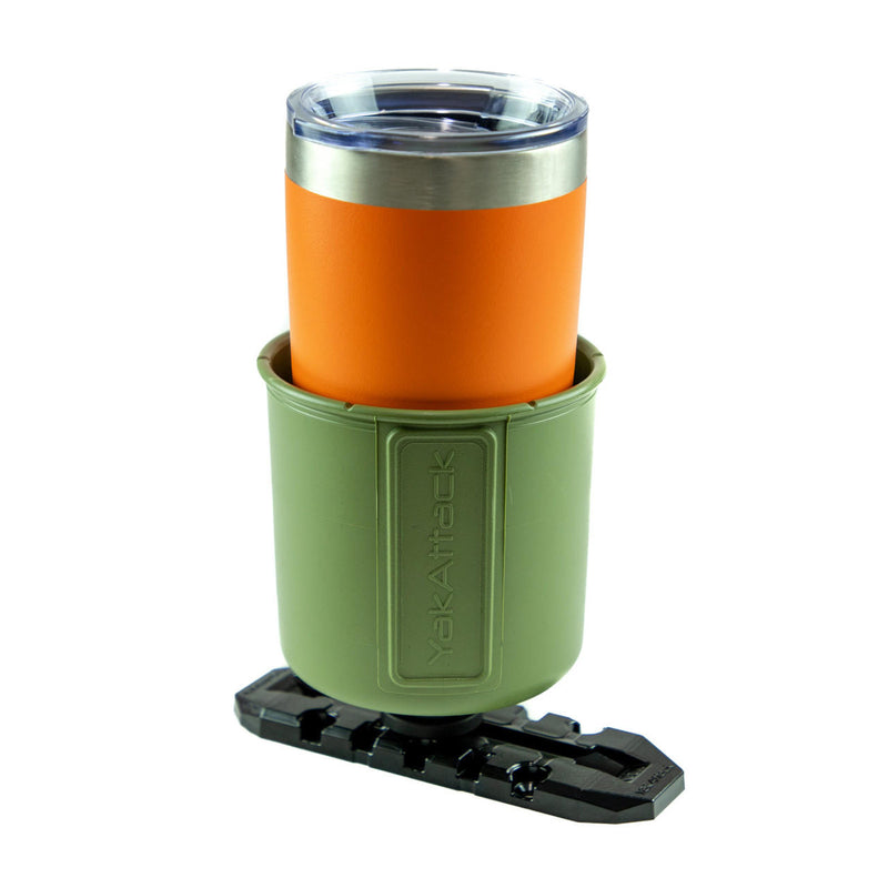 YakAttack - MultiMount Cup Holder - Olive Green | Paddle Outlet 4
