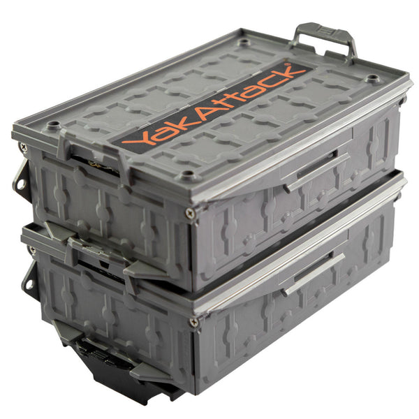 TracPak Combo Kit Two Boxes and Quick Release Base - Battleship Grey YakAttack