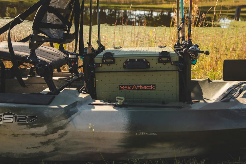 YakAttack - 16 in x16 in BlackPak Pro - Olive Green | Paddle Outlet 4