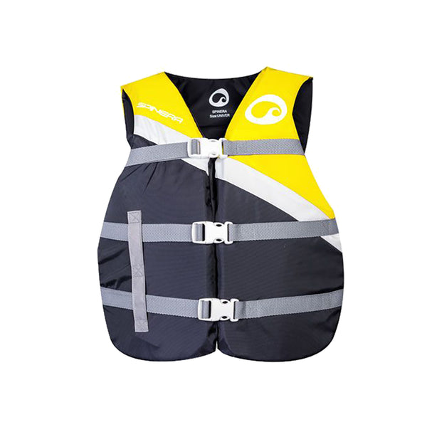 Universal Fit Nylon Vest - Black / Yellow - Paddle Outlet