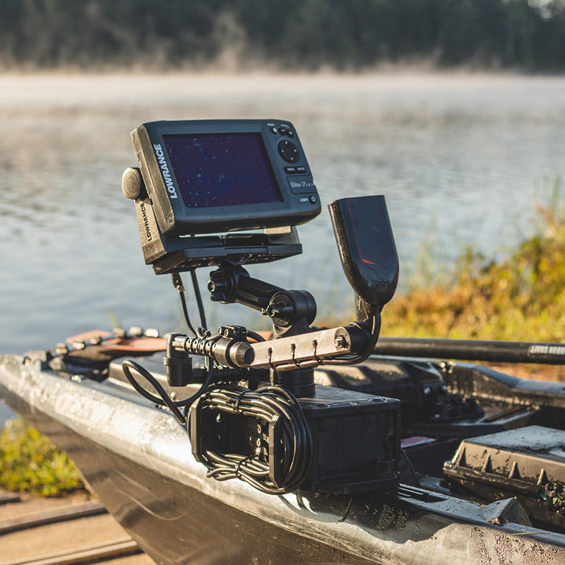 Rectangular Fish Finder Mount with Track Mounted LockNLoad Mounting System YakAttack
