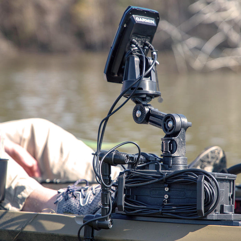 Round Base Fish Finder Mount with Track Mounted LockNLoad Mounting System YakAttack